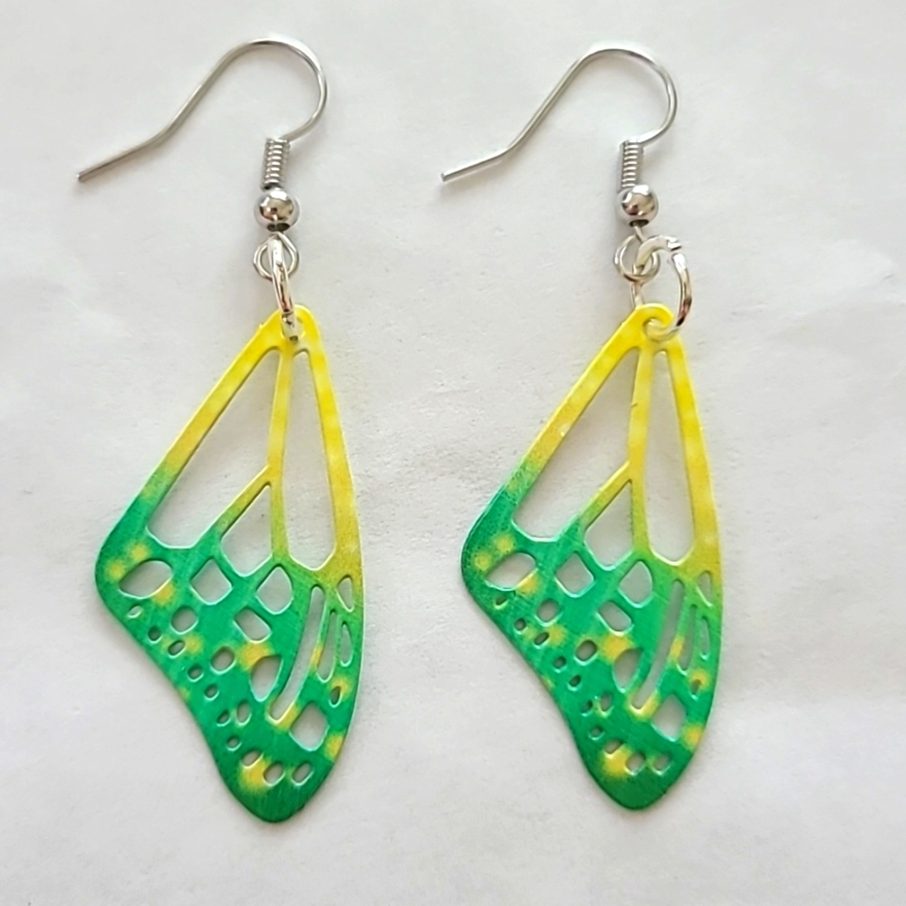 Hand Crafted Butterfly Wing Earrings